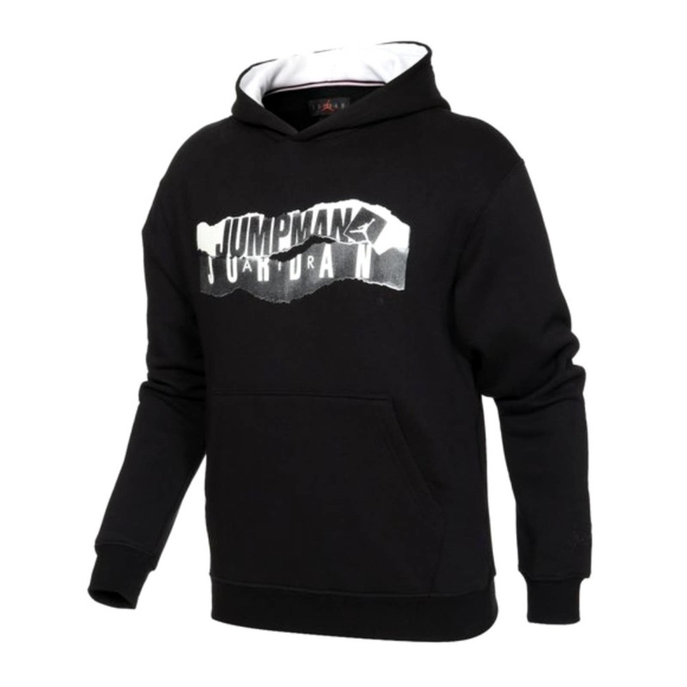 Jordan Jumpman Black Graphic Hoodie Pullover Size Large NWT